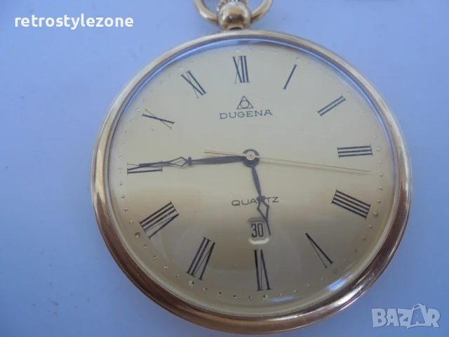 № 8124 Джобен часовник DUGENA  , снимка 2 - Антикварни и старинни предмети - 50853120