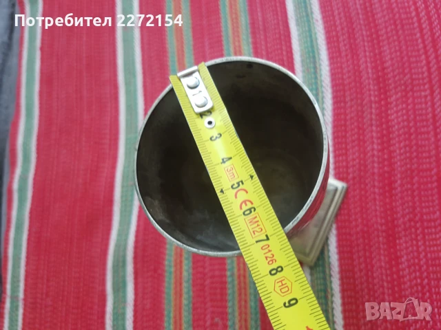 Посребрена чаша бокал, снимка 4 - Антикварни и старинни предмети - 51372979