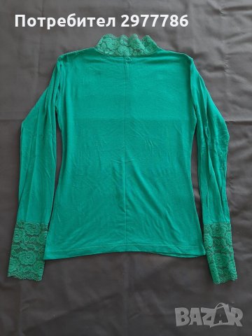 Дамска блуза с дантела, снимка 2 - Блузи с дълъг ръкав и пуловери - 32673204