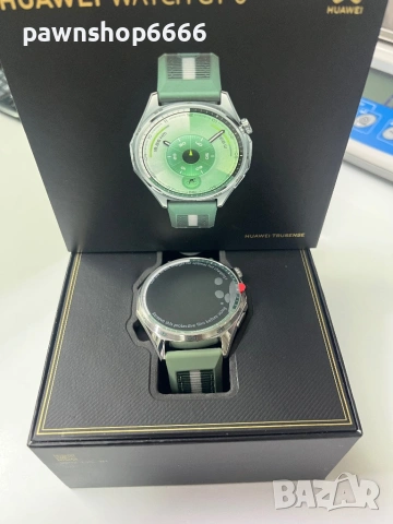 Смарт часовник HUAWEI WATCH GT 6 Green ATM-B19W Green Woven Strap 46 MM, GPS, ПУЛСОМЕР, SPO2, снимка 3 - Смарт часовници - 53198736
