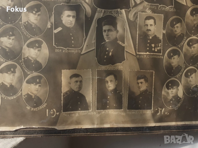 Стара царска военна голяма снимка дебел картон, снимка 5 - Антикварни и старинни предмети - 53281634