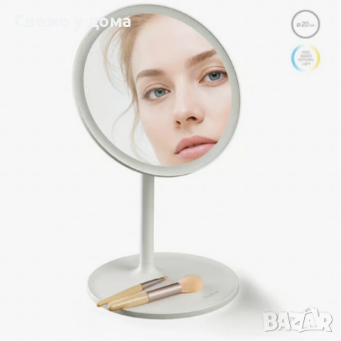 LED козметично огледало за грим Luigi Ferrero FR-801, кръг, 20 cm, снимка 3 - Други - 53503364