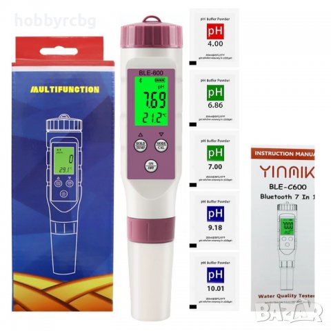Tестер за измерване на pH, TDS, EC, соленост, S.G, ORP и температура, bluetooth, снимка 10 - Други - 37084265