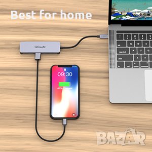 5-в-1 HDMI USB-C хъб QGEEM, снимка 12 - Друга електроника - 44071211