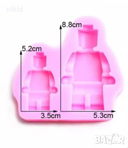 Роботи  робот лего човечета човече силиконов молд форма фондан шоколад гипс, снимка 2 - Форми - 38076914