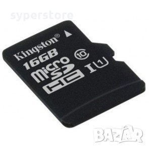 ФЛАШ КАРТА SD MICRO 16 GB "Kingston" клас 10 Secure Digital CL10, снимка 2 - USB Flash памети - 13445961