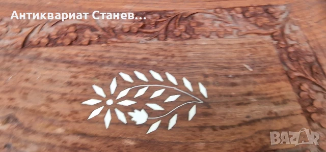 Колекция от  дървени подноса, изработени в Индия, снимка 6 - Антикварни и старинни предмети - 50752152