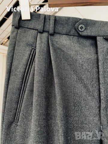 Модерен стилен вълнен панталон,мъжка кройка, снимка 6 - Панталони - 34594112