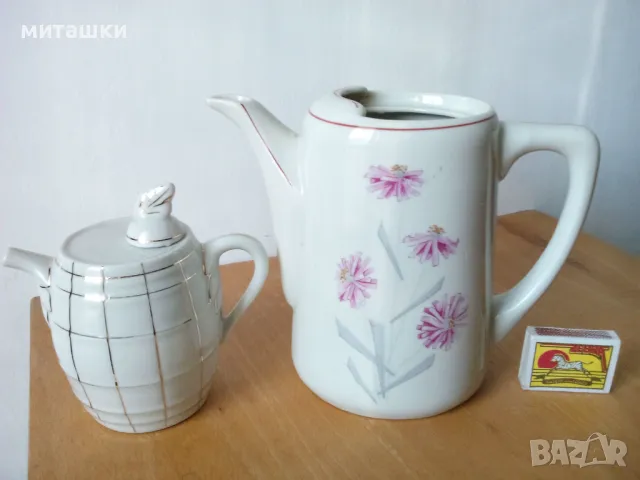 порцеланов чайник два, снимка 2 - Сервизи - 50154555