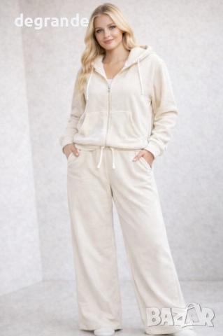 Уникално Топъл Дамски Екип в Черно Бордо Бежово, снимка 3 - Спортни екипи - 52847945