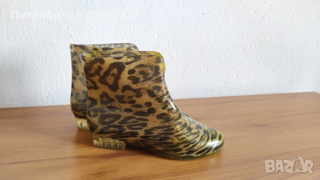 Боти в леопардов стил, 36-ти номер, снимка 4 - Дамски боти - 52156824