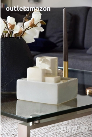 dobrar® Малък тристепенен керамичен водопад в каменен дизайн - Вътрешен фонтан с помпа , снимка 3 - Други стоки за дома - 52731464