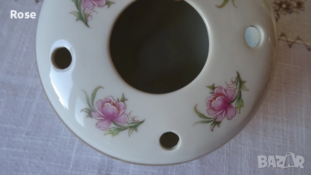 Стар порцеланов овлажнител/изпарител. Saturalux  EMS  Франция  22 Karat Gold, снимка 5 - Други - 51660567