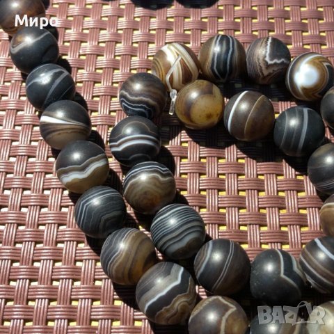 ДЗИ МЪНИСТА  АХАТ ''КОПРИНЕНА НИШКА'' НАНИЗ ОТ 33 БР ТИБЕТ НЕПАЛ , снимка 3 - Други - 40875888