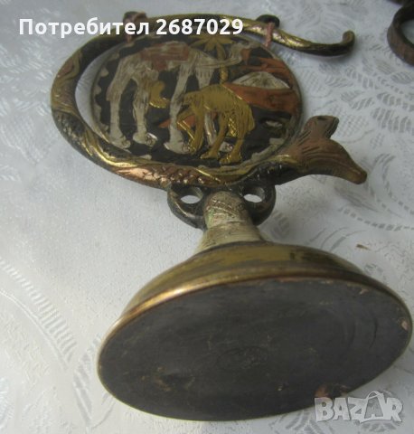Гонгове:  ГОНГ със змия и камила метал бронз месинг,   пепелник с камила, снимка 7 - Статуетки - 33393716
