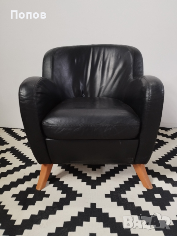 Италианско кожено кресло, снимка 6 - Дивани и мека мебел - 44846563