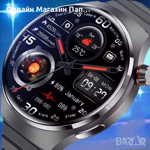 Смарт часовник LAXASFIT GT4 (2025) с AMOLED екран и NFC