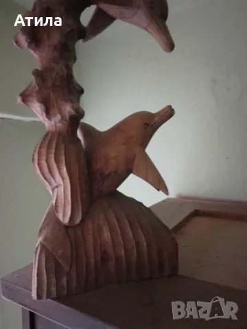 статуетка скулптура делфини 46 см , снимка 2 - Статуетки - 48163135
