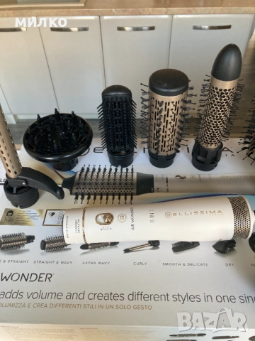 Електрическа четка с горещ въздух Imetec Bellissima R9101 6в1, снимка 6 - Преси за коса - 52405532