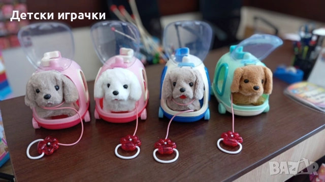 Интерактивна играчка ходещо лаещо куче с каишка Лабрадор Ретривър, 26 см