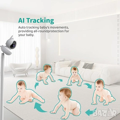 НОВ Бебефон 5,5 инча дисплей , снимка 5 - Бебефони - 53537732