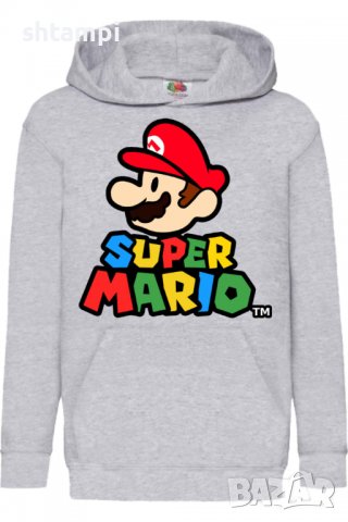Детски Суитчър/Суитшърт Super Mario TM,Super Mario,Игра,Подарък,Изненада,Забавление,Рожден Ден, снимка 2 - Детски анцузи и суичери - 38366846