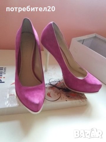 маркови розови велурени токчета, снимка 8 - Дамски обувки на ток - 23228906