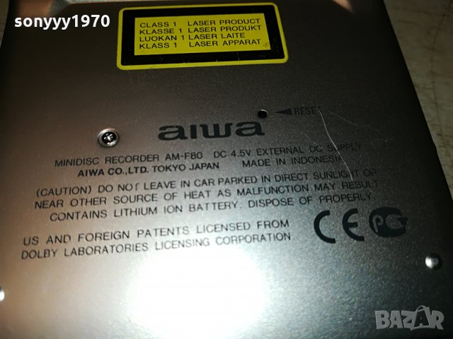 ПОРЪЧАН-aiwa am-f80 minidisc recorder-mettal germany 1807211909, снимка 16 - MP3 и MP4 плеъри - 33557205