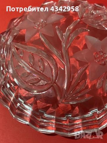 Vintage. Кристална купа., снимка 5 - Антикварни и старинни предмети - 52565839