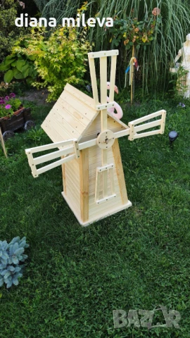 Дървена Мелница за вашата градина!!, снимка 7 - Декорация за дома - 50931383