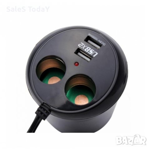 Разклонител за запалка. 2 гнезда за запалка и 2 USB порта, снимка 3 - Аксесоари и консумативи - 37907476