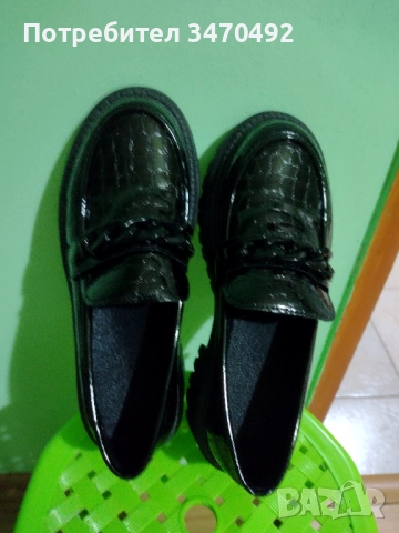 Черни дамски обувки , снимка 6 - Дамски ежедневни обувки - 51964463