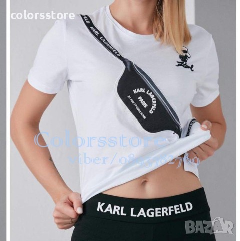 Бяла тениска Karl Legerfeld-Br95Y