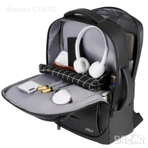 Раница за пътуване STELS, Ръчен багаж, 32x13x40см, Черен, снимка 7 - Раници - 47373075