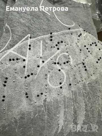 Дамска спортна жилетка - суитшърт - over-sized - С апликация на гърба - с крила, снимка 5 - Жилетки - 48071629