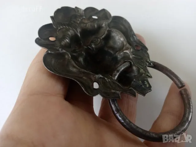 Старо чукало, за порта, врата,клепало,лъв,хлопка,желязо,
хлопка, снимка 5 - Антикварни и старинни предмети - 47667259