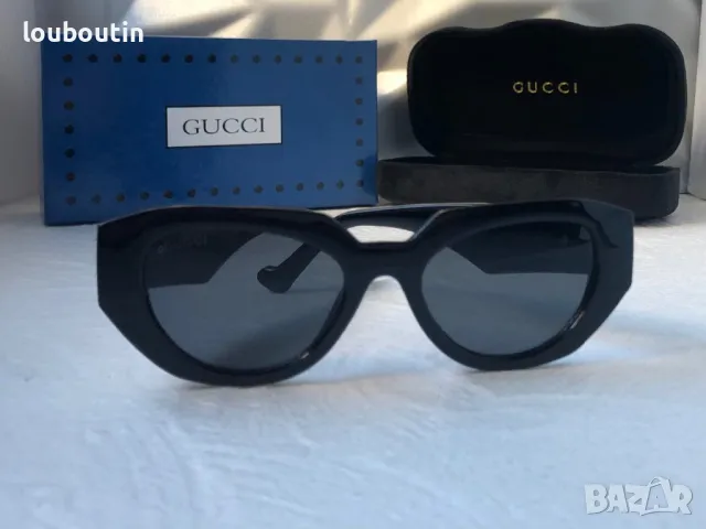 GUCCI с лого 1:1 дамски слънчеви очила котка 2 цвята, снимка 9 - Слънчеви и диоптрични очила - 47680826