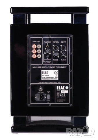 Свръх мощен домашен суб Elac 2080d 2x25см  35кг 500w, снимка 5 - Тонколони - 52345223