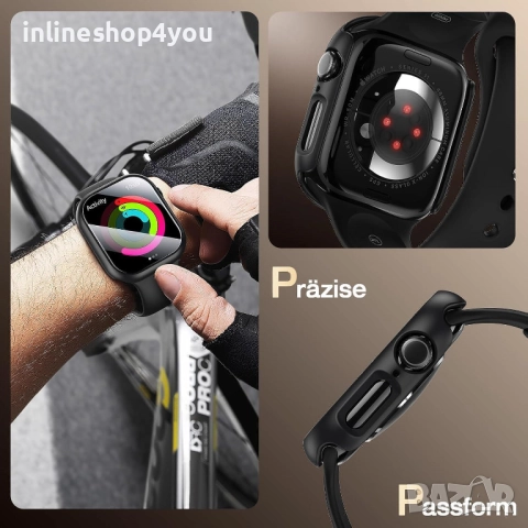 Кейс + Стъклен Протектор за Apple Watch Series 11 - 42mm и 46mm, снимка 6 - Смарт гривни - 52554257