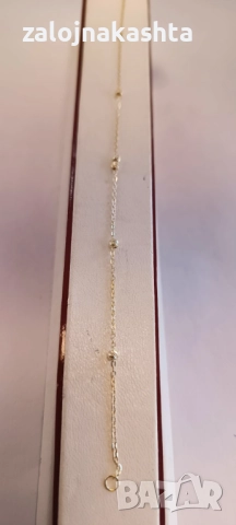Нова-Златна гривна-0,85гр/14кр, снимка 2 - Гривни - 52735287