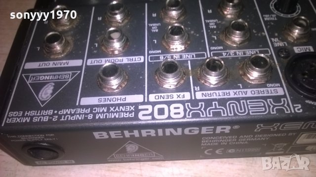 behringer xenyx 802-mixer preamplifier-внос швеицария, снимка 9 - Ресийвъри, усилватели, смесителни пултове - 27300092