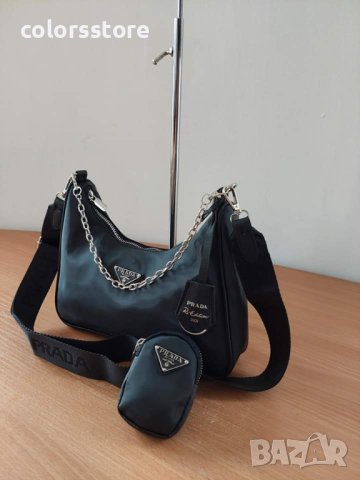 Луксозна Черна чанта Prada-SG-T12, снимка 3 - Чанти - 42967522