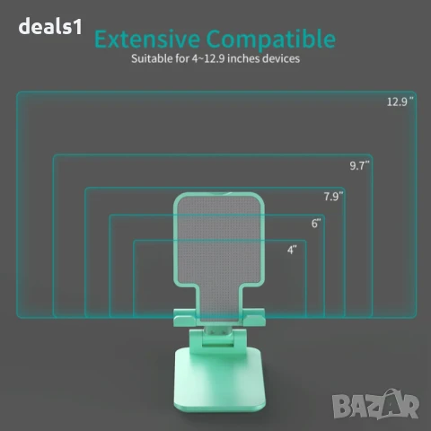 Choetech H88-WH-HW Регулируема стойка за бюро за телефон и таблет Бял цвят, снимка 6 - Друга електроника - 51016975