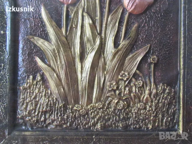 Голяма релефна пластика Лалета, снимка 4 - Декорация за дома - 47952782