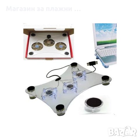 USB охладител за лаптоп с 3 неонови вентилатора Coolding Pad, снимка 11 - Лаптоп аксесоари - 28460270
