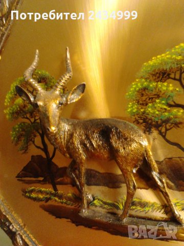 Продавам южноафриканска картина сьс скулптура на африканска антилопа, снимка 2 - Картини - 27869784