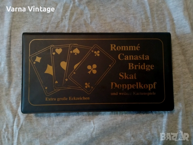 Три тестета карти в кутия. покер, скат, допелкорпф, бридж., снимка 2 - Карти за игра - 51891595