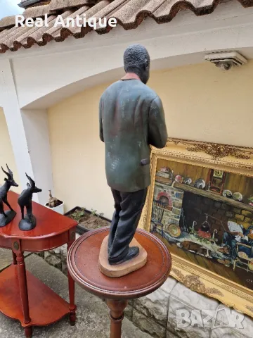 Чудесна антикварна колекционерска холандска фигура статуетка музикант , снимка 8 - Статуетки - 50166717