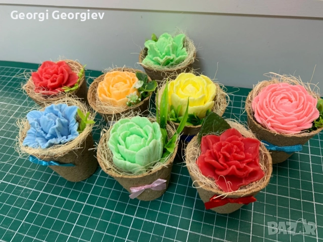 цветя изработени с глицеринов ароматен сапун и Българска роза 🌹 Стара Загора Център., снимка 17 - Изкуствени цветя - 52838911