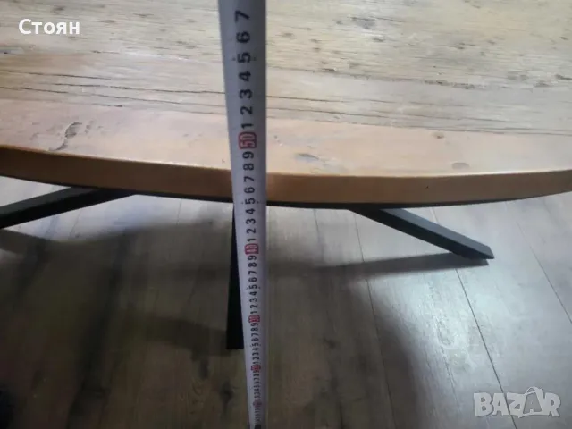 Холна масичка от дъб с метални крака - 6 броя налични, снимка 3 - Маси - 47756374